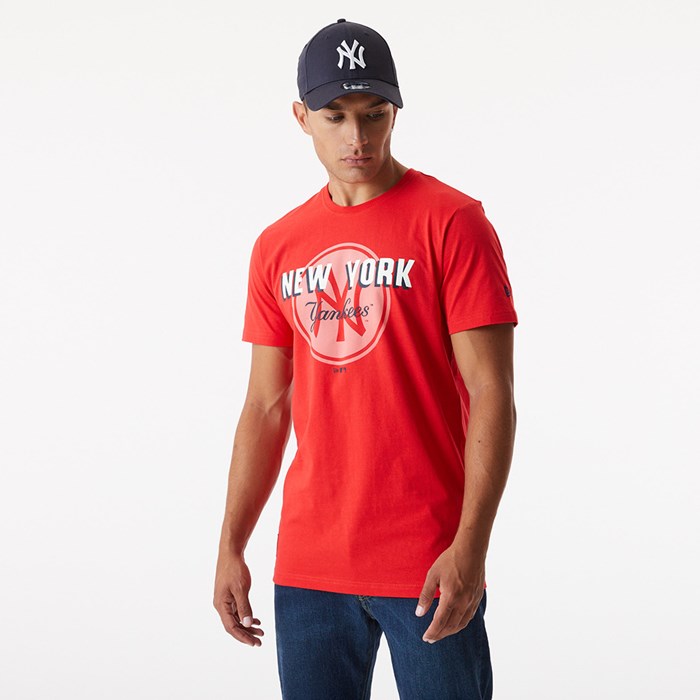 New York Yankees Heritage Miesten T-paita Punainen - New Era Vaatteet Tarjota FI-941037